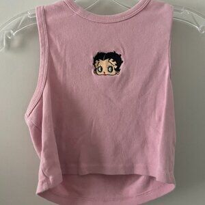 Betty Boop Pink Tank Top Y2K Women's